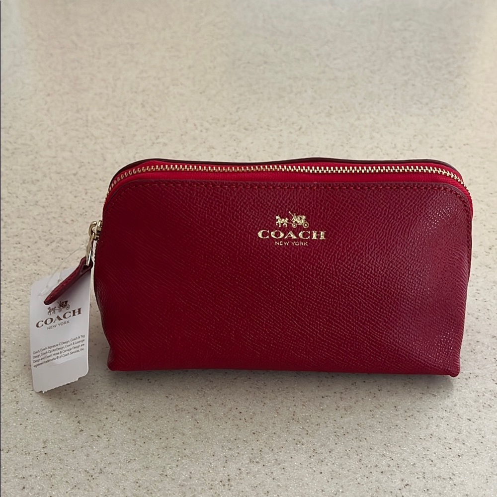 NWT! Brand NEW Coach Red Cosmetic Bag‼️